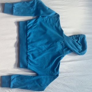 Blue KatieJNYC cropped zip up